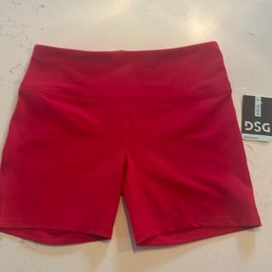 Red biker shorts
